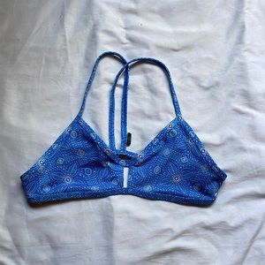 Blue Flower Pattern Jolyn Bathing Suit Top